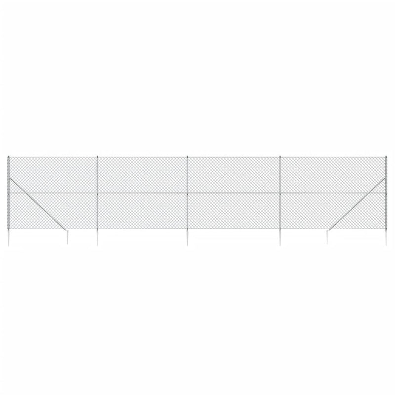 Load image into Gallery viewer, Vidaxl gaashek met grondankers 1,4x10 m zilverkleurig