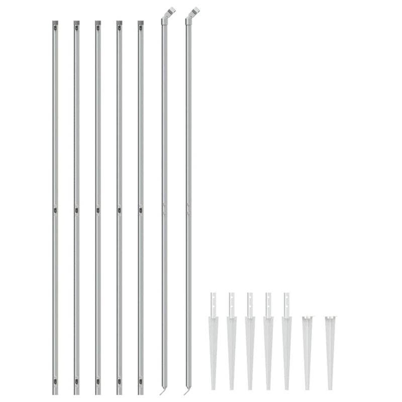 Load image into Gallery viewer, Vidaxl gaashek met grondankers 1,4x10 m zilverkleurig