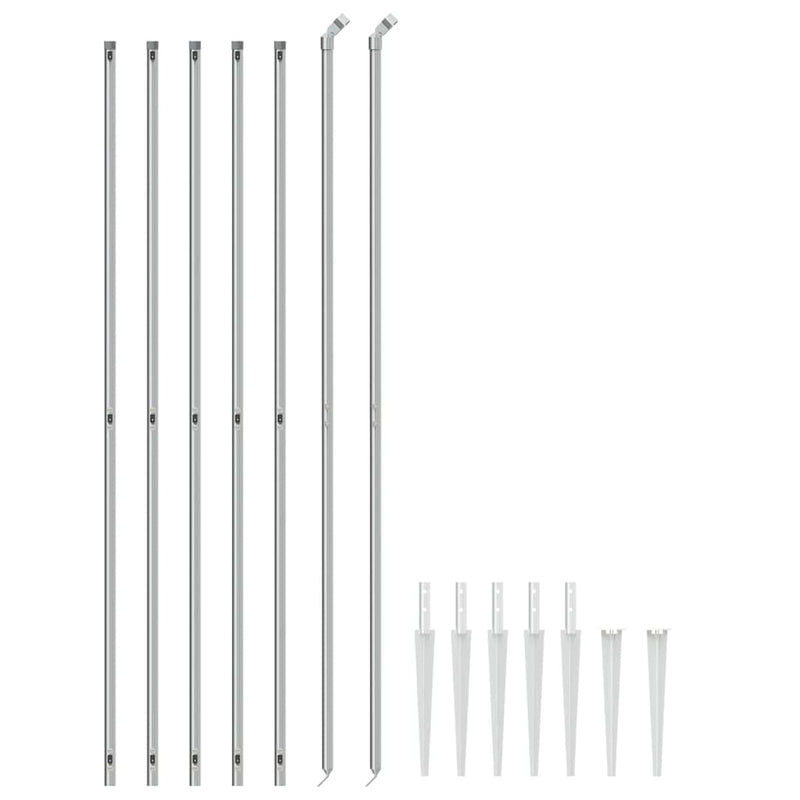 Load image into Gallery viewer, Vidaxl gaashek met grondankers 1,6x10 m zilverkleurig