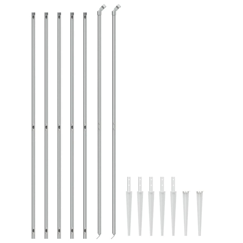 Load image into Gallery viewer, Vidaxl gaashek met grondankers 1,8x10 m zilverkleurig