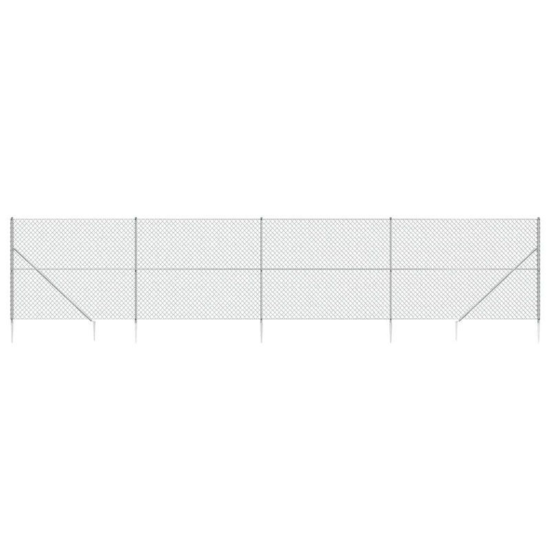 Load image into Gallery viewer, VidaXL Gaashek met grondankers 2x10 m zilverkleurig