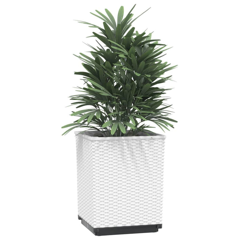 Afbeelding laden in galerijviewer, Vidaxl plantenbakken 4 st 30x30x37 cm polypropeen wit
