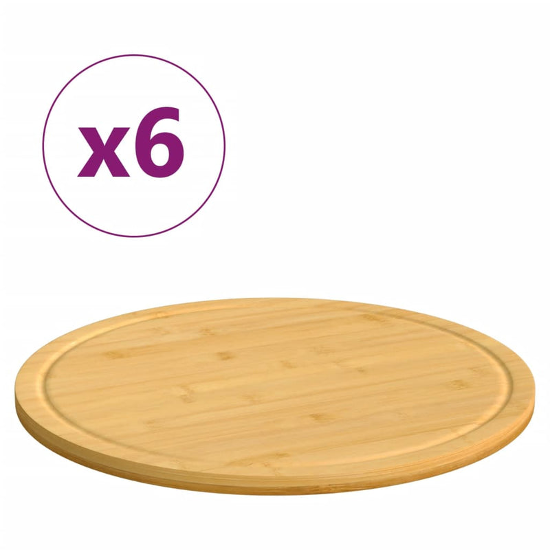 Load image into Gallery viewer, Vidaxl snijplanken 6 st ø30x1,5 cm bamboe