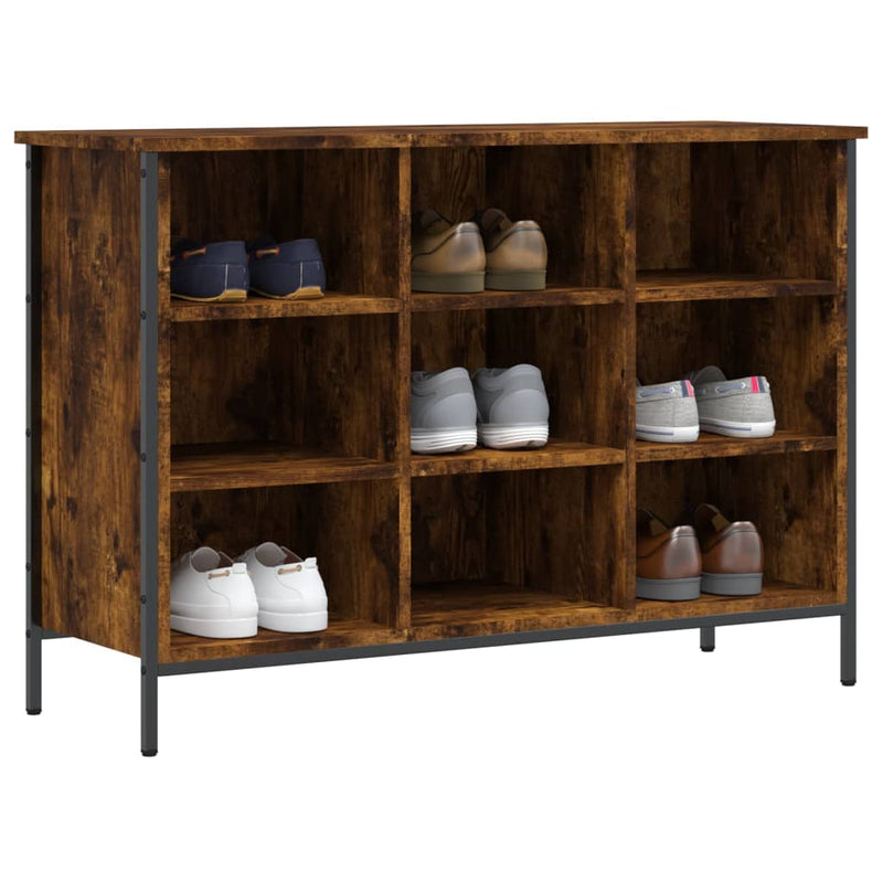 Load image into Gallery viewer, Vidaxl schoenenkast 100x35x70 cm bewerkt hout gerookt eikenkleurig