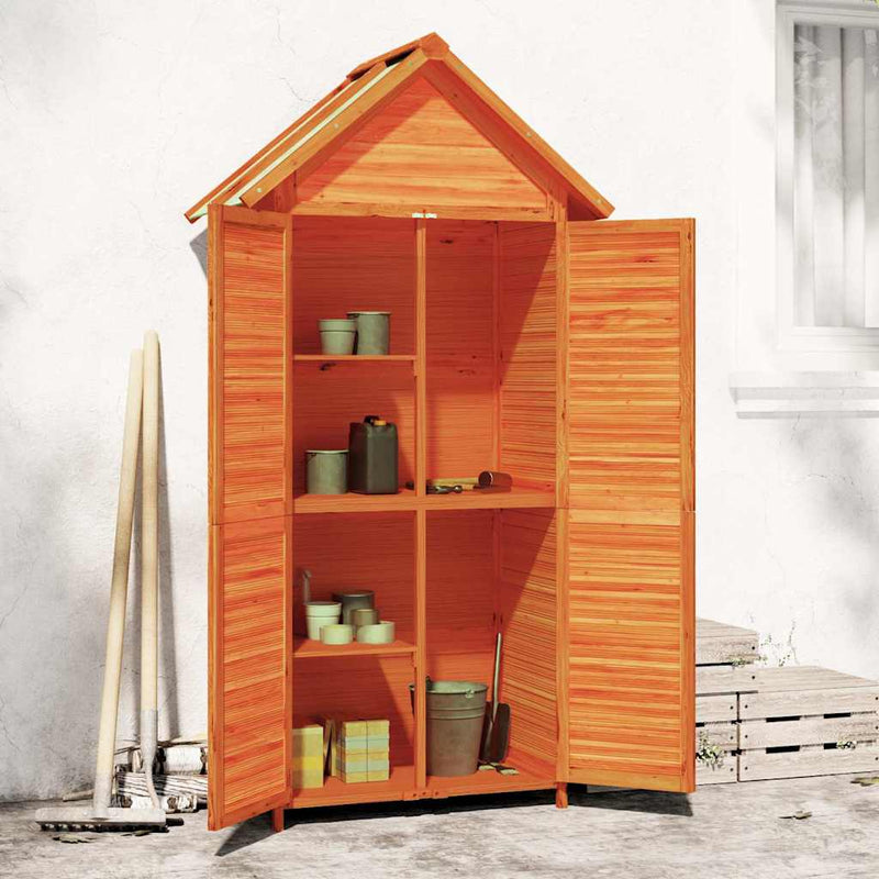 Load image into Gallery viewer, Vidaxl tuinschuur 89x52,5x175 cm massief grenenhout bruin