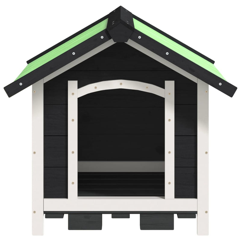 Load image into Gallery viewer, Vidaxl hondenhok 65x65x61,5 cm massief grenenhout grijs