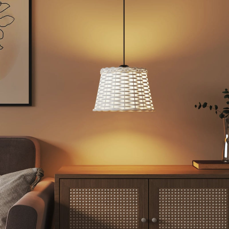 Load image into Gallery viewer, Vidaxl plafondlampenkap ø25x17 cm wicker wit