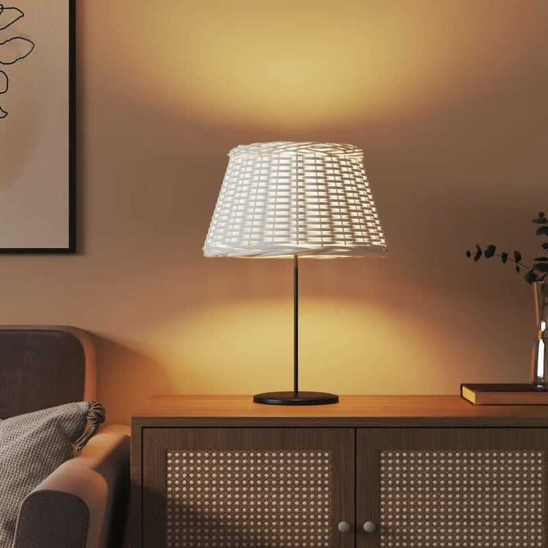 Load image into Gallery viewer, Vidaxl lampenkap ø50x30 cm wicker wit