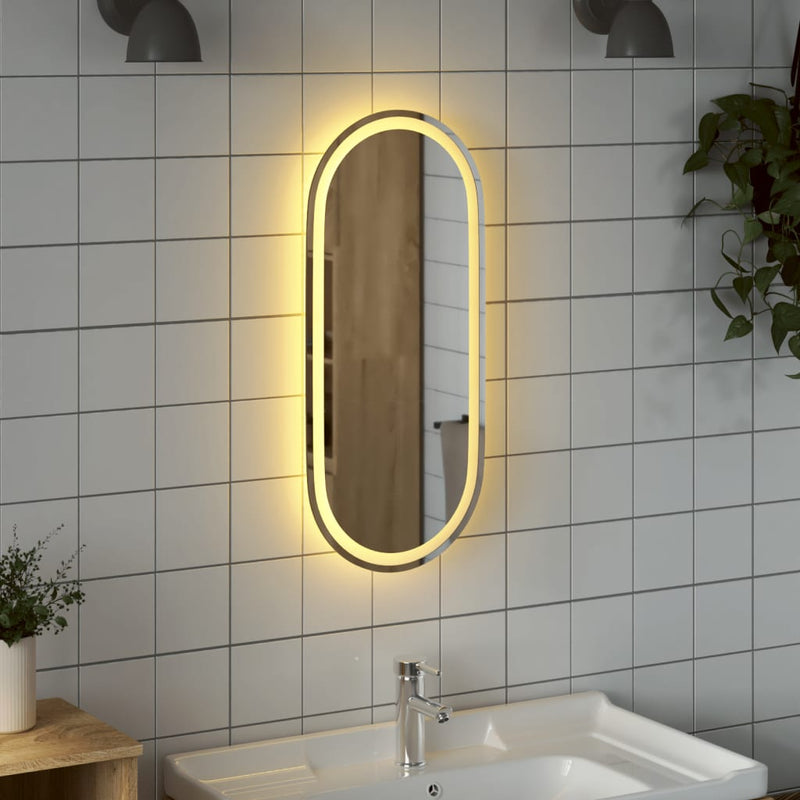 Load image into Gallery viewer, Vidaxl badkamerspiegel led ovaal 80x35 cm