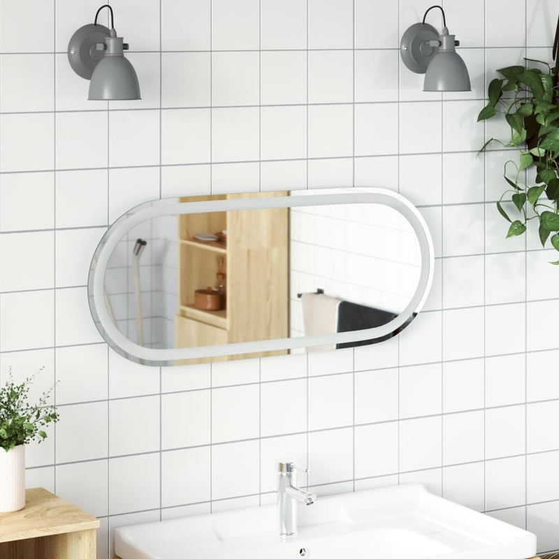 Load image into Gallery viewer, Vidaxl badkamerspiegel led ovaal 80x35 cm