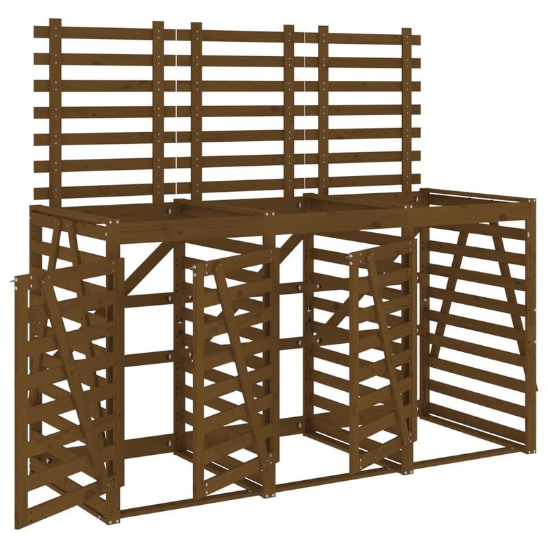 Load image into Gallery viewer, VidaXL Containerberging drievoudig massief grenenhout honingbruin
