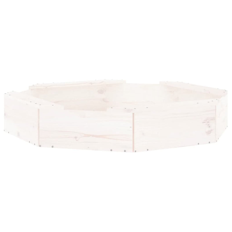 Load image into Gallery viewer, Vidaxl zandbak met bankjes achthoekig massief grenenhout wit