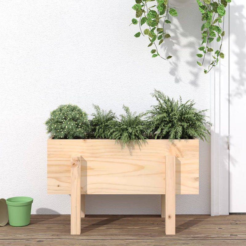 Afbeelding laden in galerijviewer, Vidaxl plantenbak 62x30x38 cm massief grenenhout