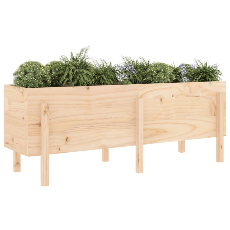 Afbeelding laden in galerijviewer, Vidaxl plantenbak verhoogd 160x50x57 cm massief grenenhout