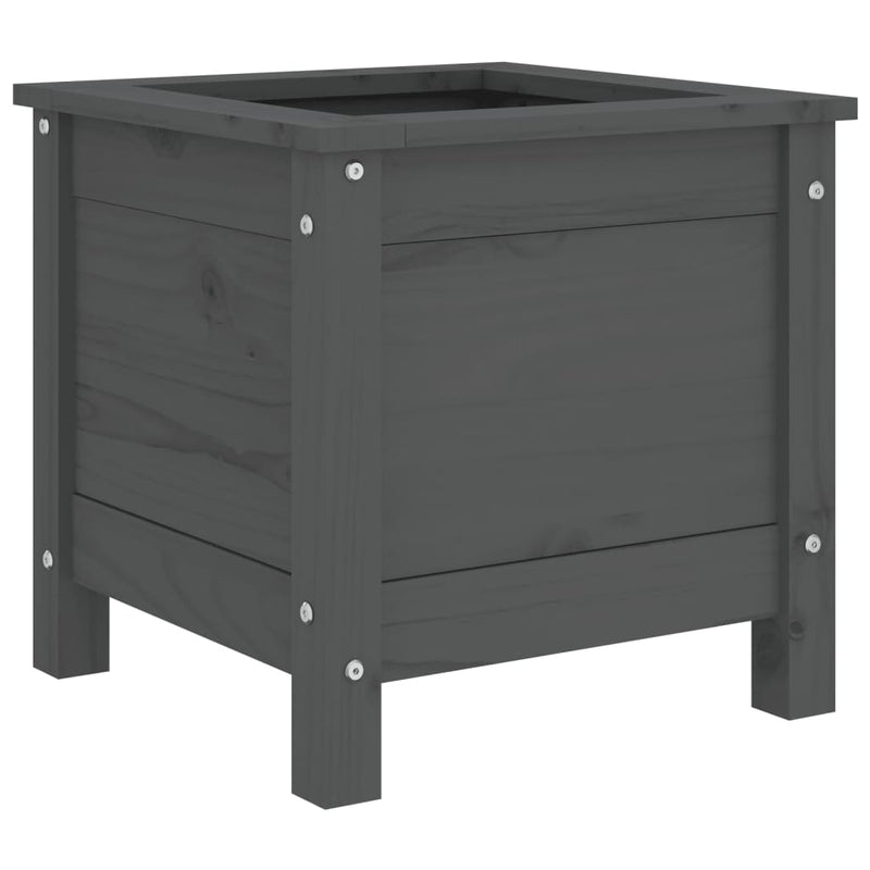 Load image into Gallery viewer, Vidaxl plantenbak 40x40x39 cm massief grenenhout grijs