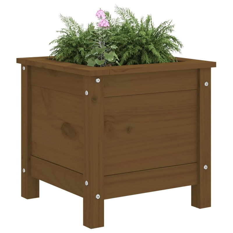 Load image into Gallery viewer, Vidaxl plantenbak 40x40x39 cm massief grenenhout honingbruin