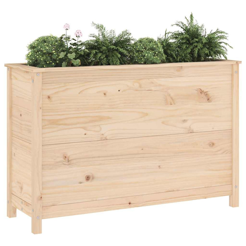 Afbeelding laden in galerijviewer, Vidaxl plantenbak verhoogd 119,5x40x78 cm massief grenenhout
