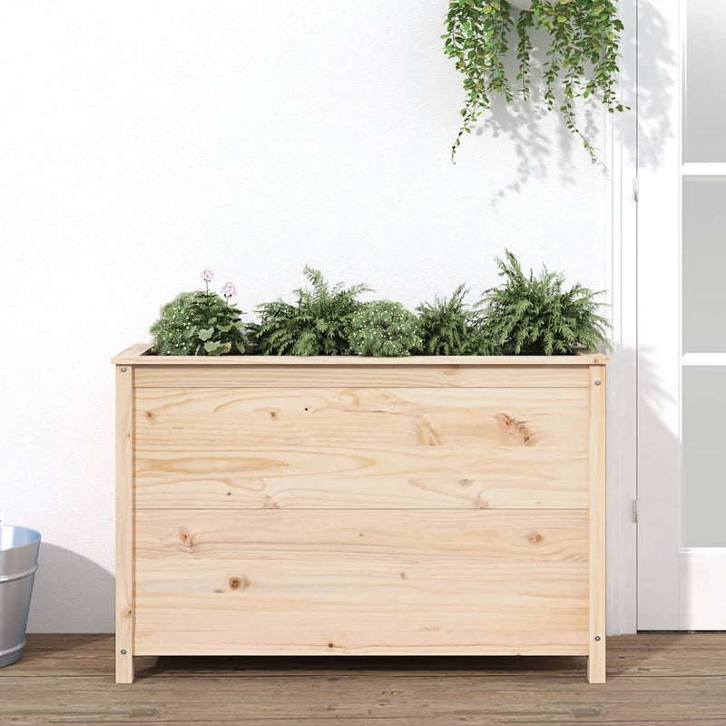 Afbeelding laden in galerijviewer, Vidaxl plantenbak verhoogd 119,5x40x78 cm massief grenenhout