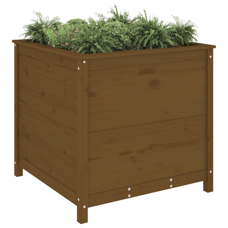 Load image into Gallery viewer, Vidaxl plantenbak 82,5x82,5x78 cm massief grenenhout honingbruin