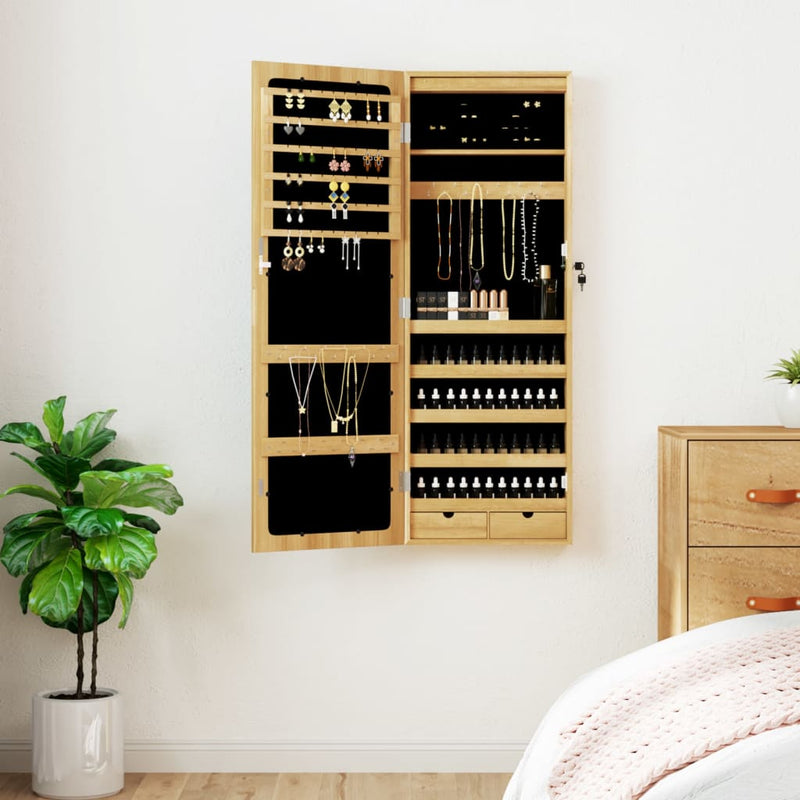 Load image into Gallery viewer, Vidaxl sieradenkast met spiegel en led wandgemonteerd