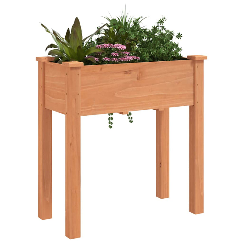 Load image into Gallery viewer, VidaXL Plantenbak met voering 71x37x76 cm massief vurenhout bruin