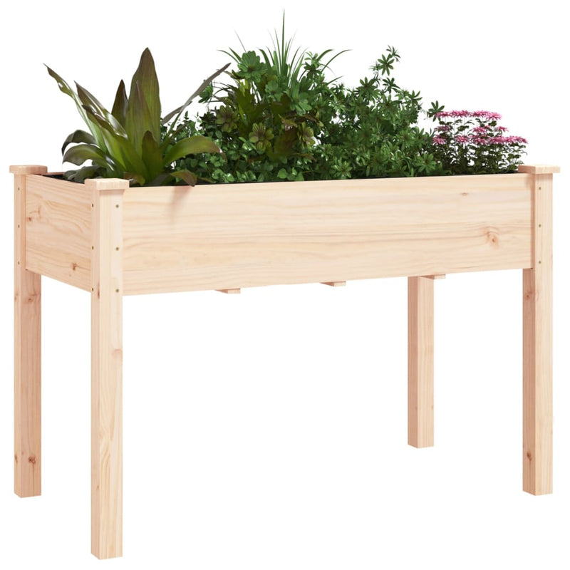 Load image into Gallery viewer, Vidaxl plantenbak met voering 118x59x76 cm massief vurenhout