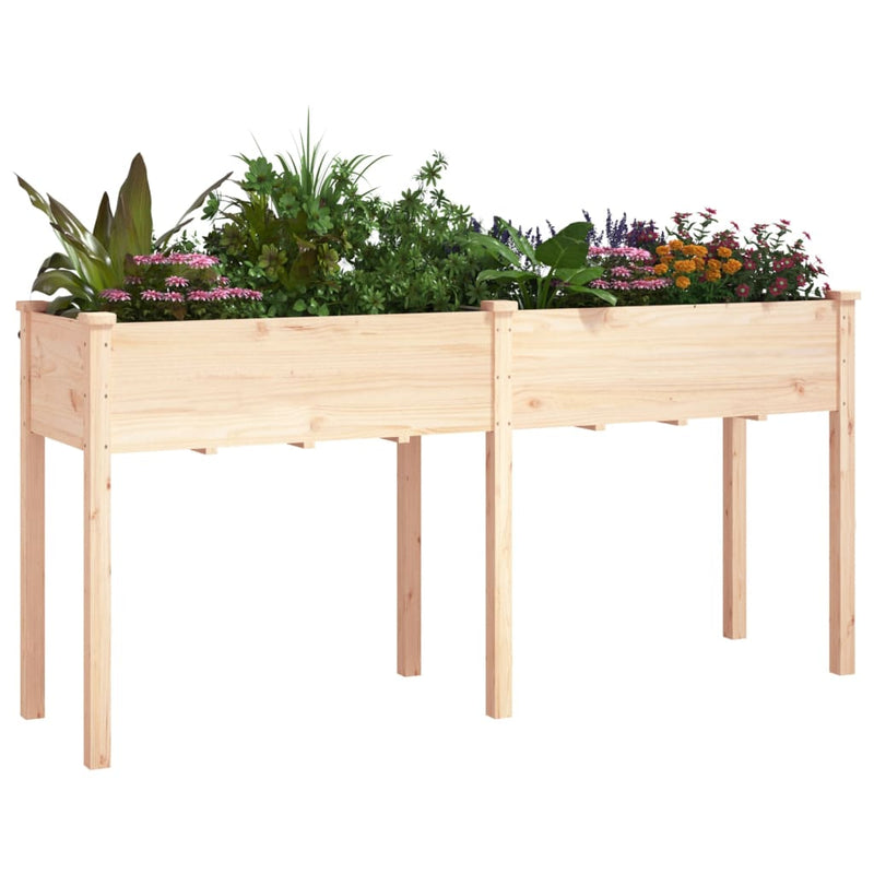 Load image into Gallery viewer, Vidaxl plantenbak met voering 161x45x76 cm massief vurenhout