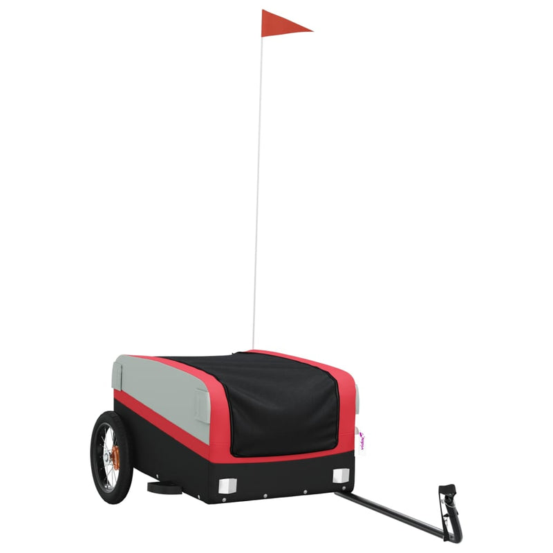 Load image into Gallery viewer, Vidaxl fietstrailer 30 kg ijzer zwart en rood
