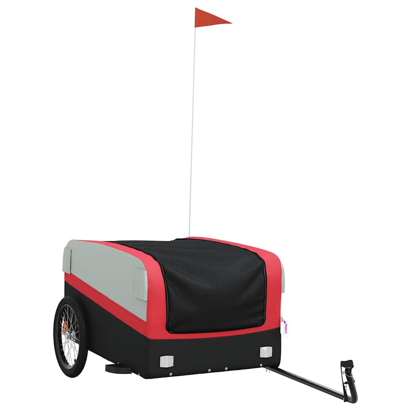 Load image into Gallery viewer, Vidaxl fietstrailer 45 kg ijzer zwart en rood