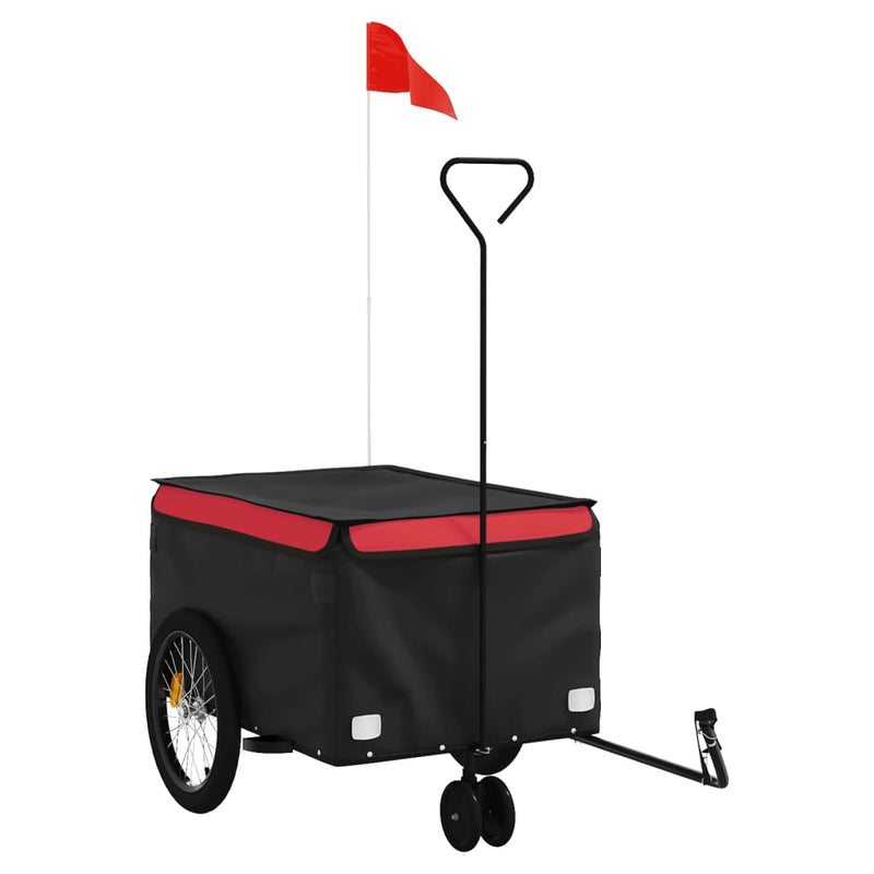 Load image into Gallery viewer, Vidaxl fietstrailer 30 kg ijzer zwart en rood