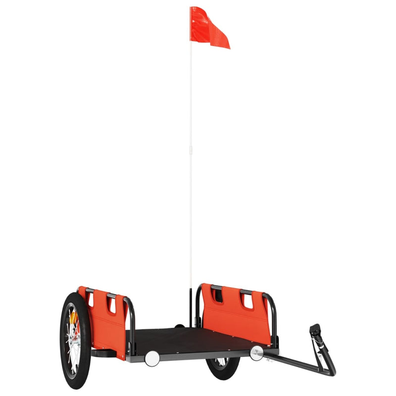 Load image into Gallery viewer, Vidaxl fietstrailer oxford stof en ijzer oranje