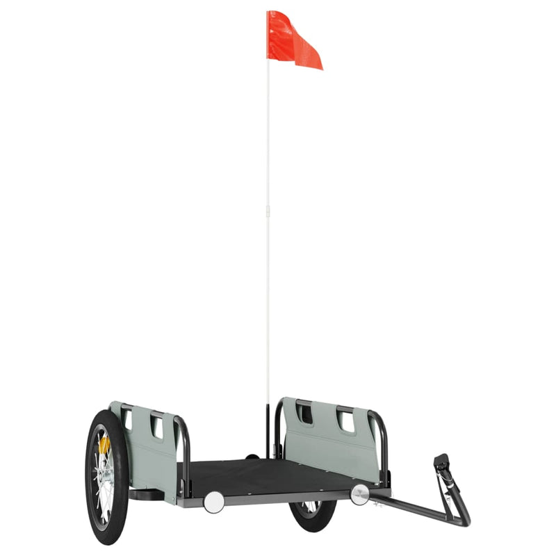 Load image into Gallery viewer, Vidaxl fietstrailer oxford stof en ijzer grijs