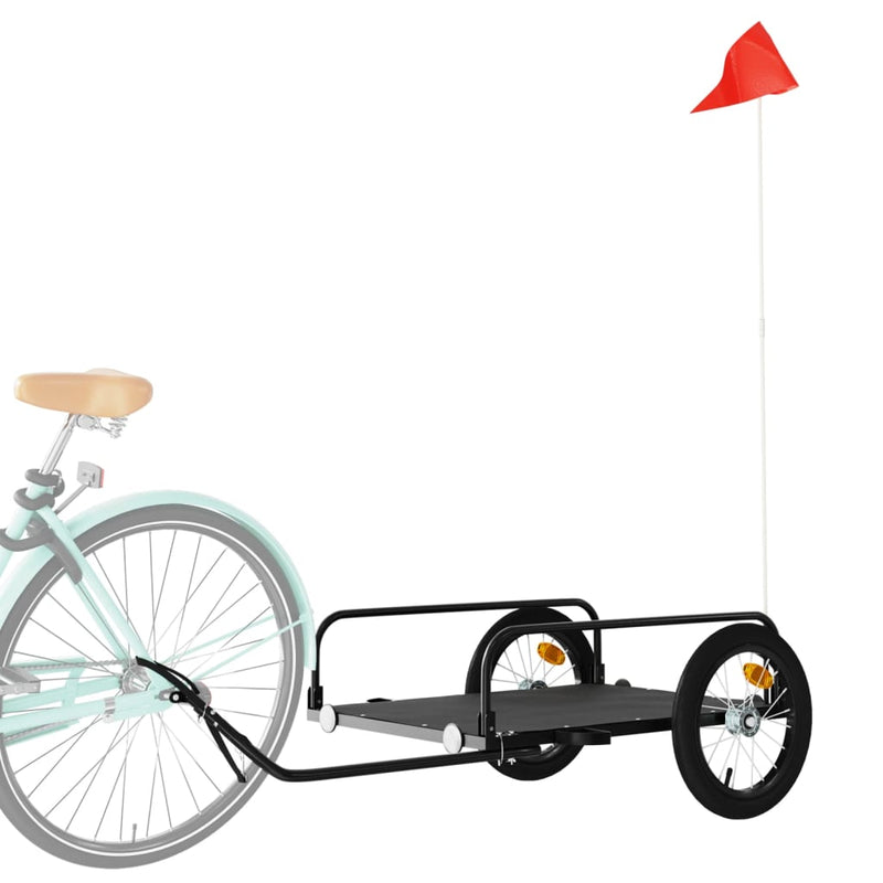 Load image into Gallery viewer, Vidaxl fietstrailer 126x63x34 cm ijzer zwart