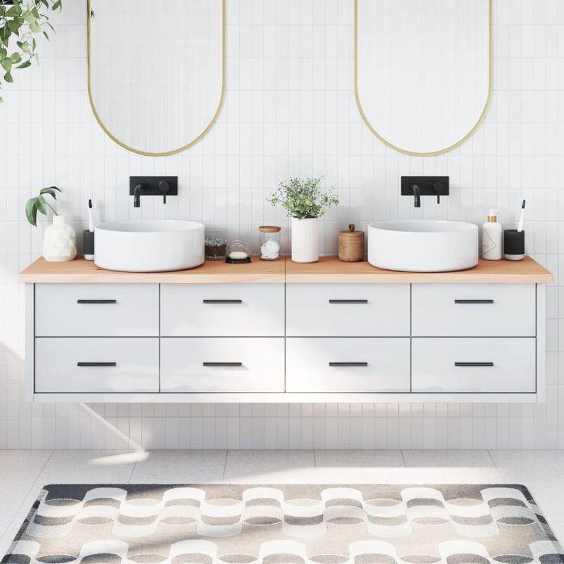 Load image into Gallery viewer, VidaXL Wastafelblad 200x40x(2-4) cm onbehandeld massief hout