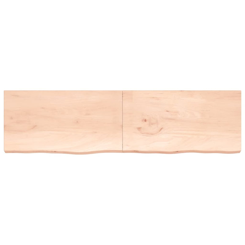 Load image into Gallery viewer, VidaXL Wastafelblad 220x60x(2-6) cm onbehandeld massief hout