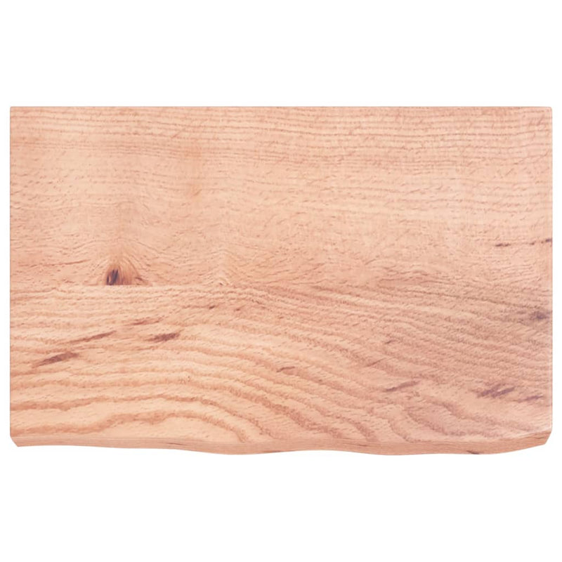 Afbeelding laden in galerijviewer, Vidaxl wastafelblad 60x40x(2-6) cm behandeld massief hout lichtbruin