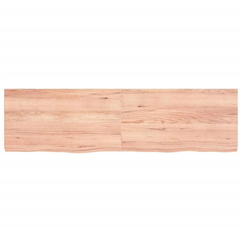 Load image into Gallery viewer, Vidaxl wastafelblad 180x50x(2-6) cm behandeld massief hout lichtbruin