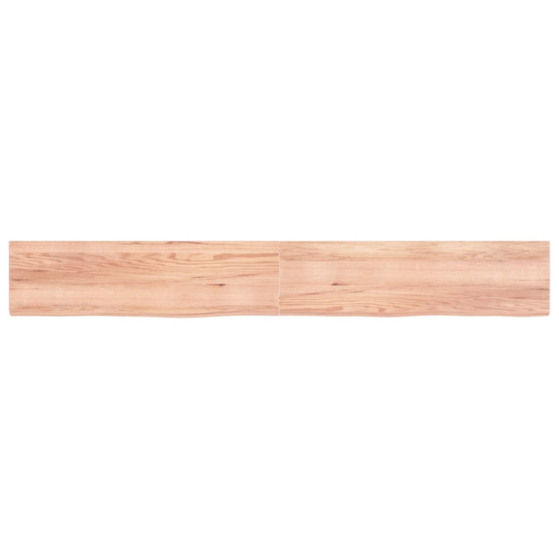 Load image into Gallery viewer, Vidaxl wastafelblad 220x30x(2-4) cm behandeld massief hout lichtbruin