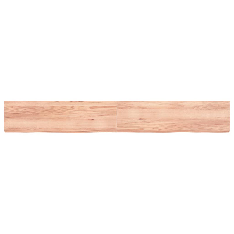 Load image into Gallery viewer, Vidaxl wastafelblad 220x30x(2-6) cm behandeld massief hout lichtbruin