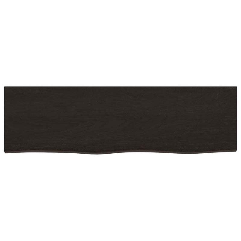 Load image into Gallery viewer, Vidaxl wastafelblad 100x30x(2-6) cm behandeld massief hout donkerbruin