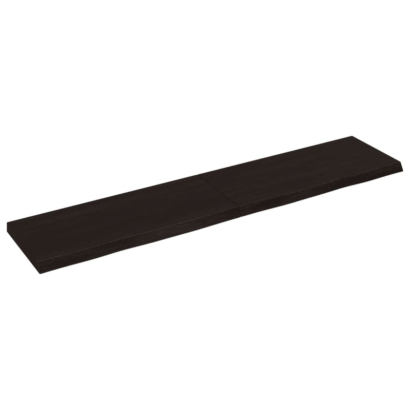 Load image into Gallery viewer, Vidaxl wastafelblad 140x30x(2-4) cm behandeld massief hout donkerbruin