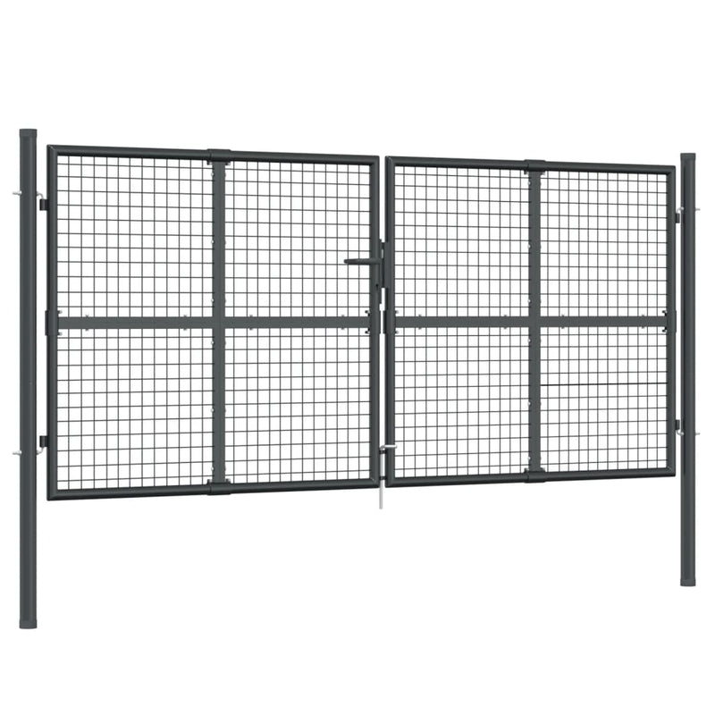 Load image into Gallery viewer, VidaXL Poort draadgaas 300x175 cm staal antracietkleurig