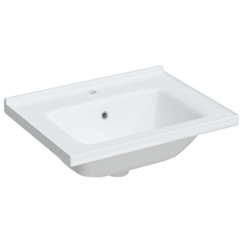 Load image into Gallery viewer, Vidaxl wastafel rechthoekig 61x48x19,5 cm keramiek wit