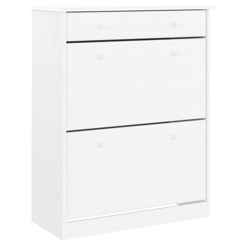 Load image into Gallery viewer, Vidaxl schoenenkast alta 77x35x96 cm massief grenenhout wit