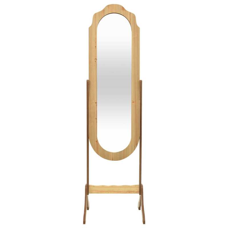 Load image into Gallery viewer, Vidaxl spiegel vrijstaand 45,5x47,5x160 cm bewerkt hout