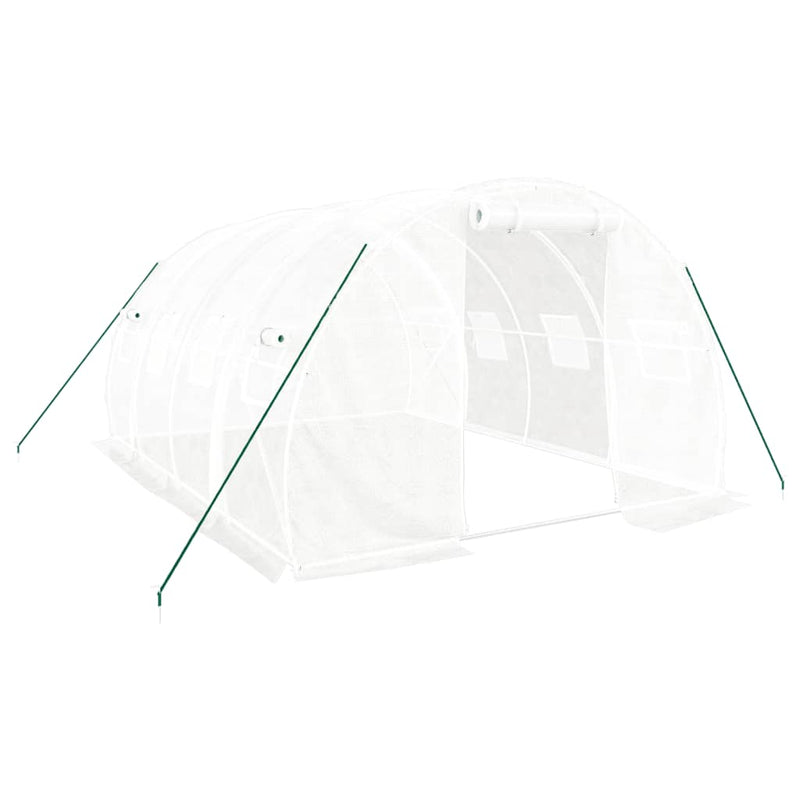 Afbeelding laden in galerijviewer, Vidaxl kas met stalen frame wit 12 m² 4x3x2 m