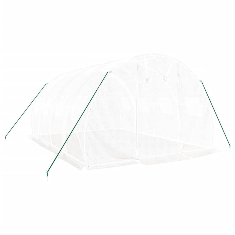 Afbeelding laden in galerijviewer, Vidaxl kas met stalen frame wit 12 m² 4x3x2 m