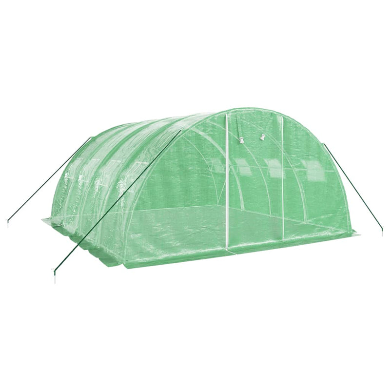 Load image into Gallery viewer, Vidaxl tuinkas met stalen frame 16 m² 4x4x2 m groen