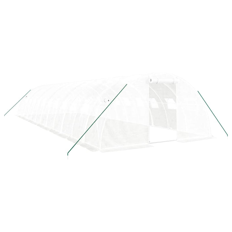 Load image into Gallery viewer, VidaXL Tuinkas met stalen frame 48 m² 12x4x2 m wit