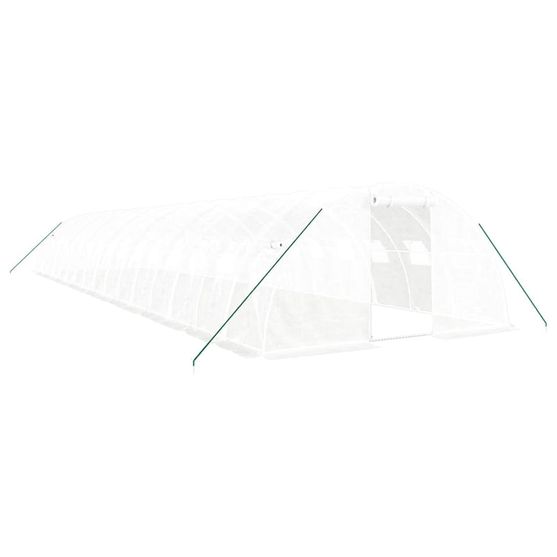 Load image into Gallery viewer, VidaXL Tuinkas met stalen frame 64 m² 16x4x2 m wit